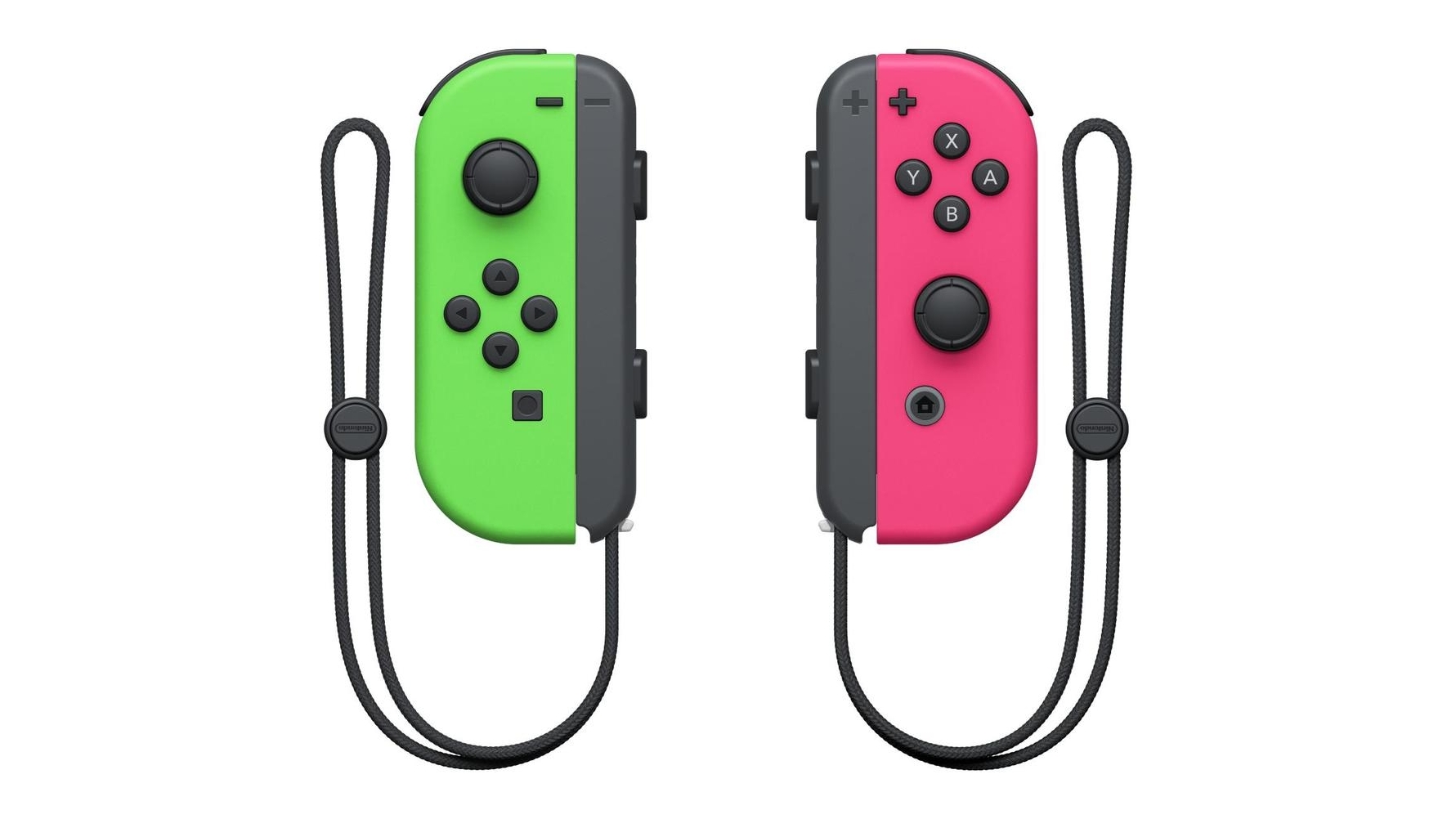 Nintendo Switch JoyCon Wireless Controllers Green & Pink GamesPlus