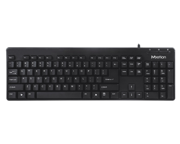 Meetion AK100 USB Standard Corded Keyboard