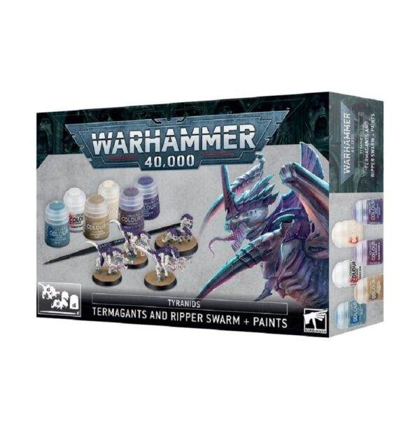 Warhammer 40,000 Tyranids Termagansts And Ripper Swarm + Paints (60-13)