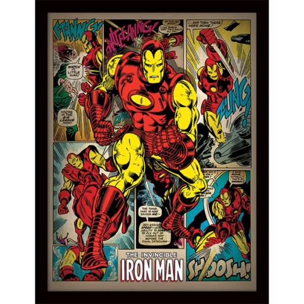 Marvel Iron Man Retro Collector Print 30x40cm