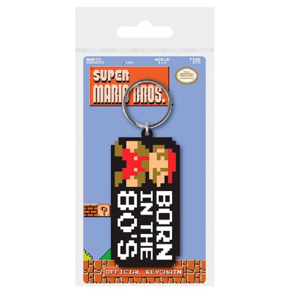 Super Mario Bros. Born In The 80's Keychain