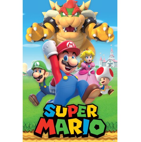 Super Mario Character Montage Poster 61x91 cm