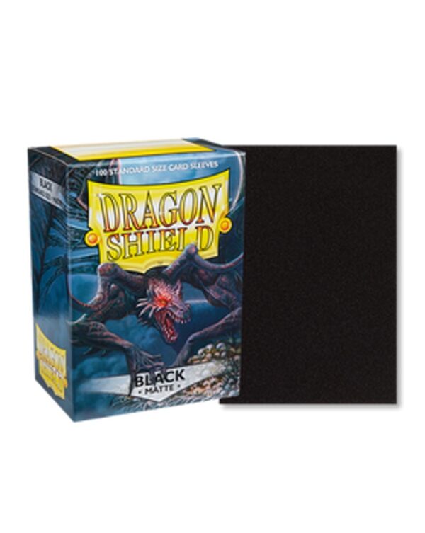Dragon Shield Matte Black Standard Sleeves (100 Sleeves)