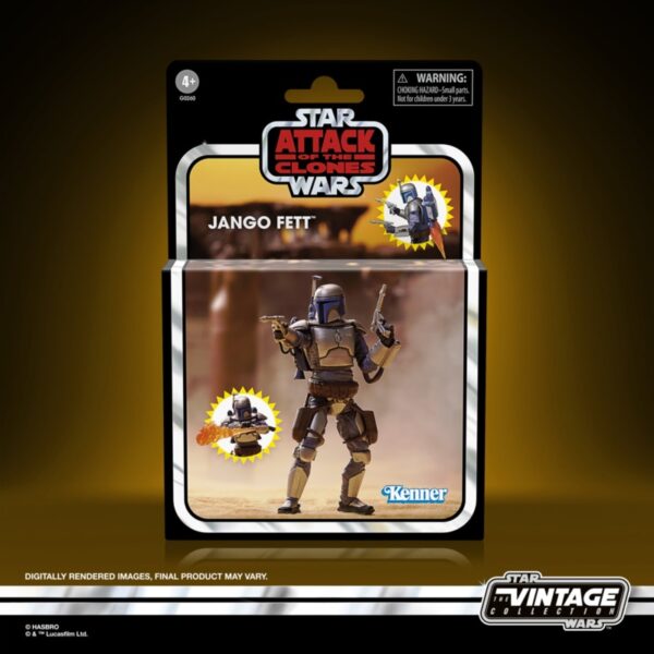 Star Wars Attack Of The Clones Jango Fett Hasbro Figure