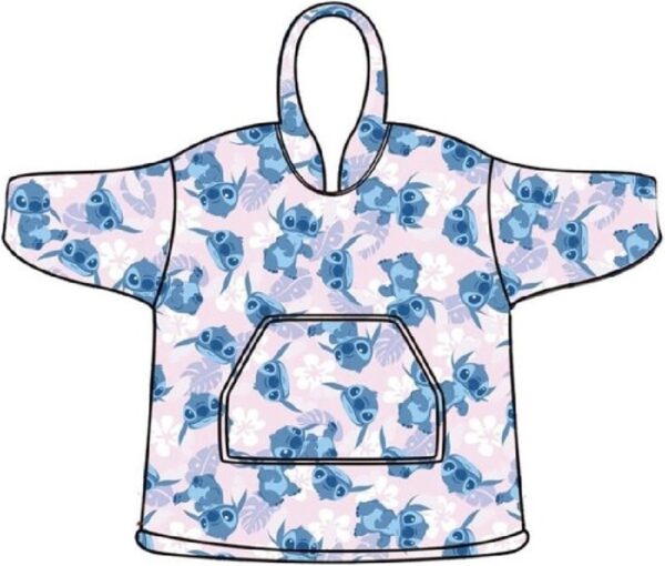 Disney Stitch Pink Sweat Poncho Adult Size