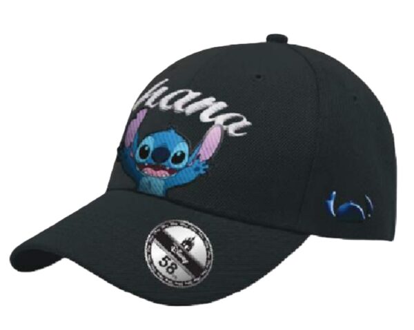 Disney Stitch Ohana Black Baseball Cap