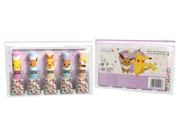 Pokemon Flower Collection 5 Highlighters Set