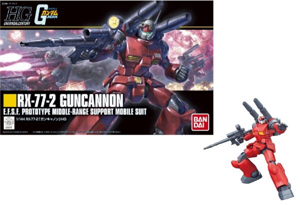 Gundam RX-77-2 Guncannon HG 1/144 Bandai Model Kit