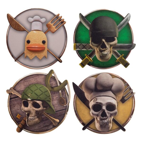 One Piece Characters 4 Coasters Lot