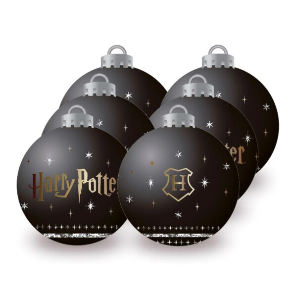 Harry Potter Black 6 Christmas Baubles Pack