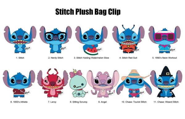 Disney Stitch Plush Mystery Collectible Bag Clip