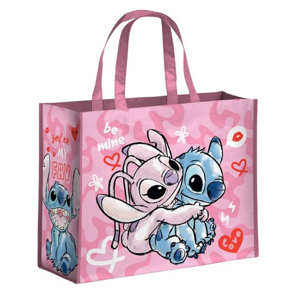 Disney Stitch & Angel Pink Shopping Bag