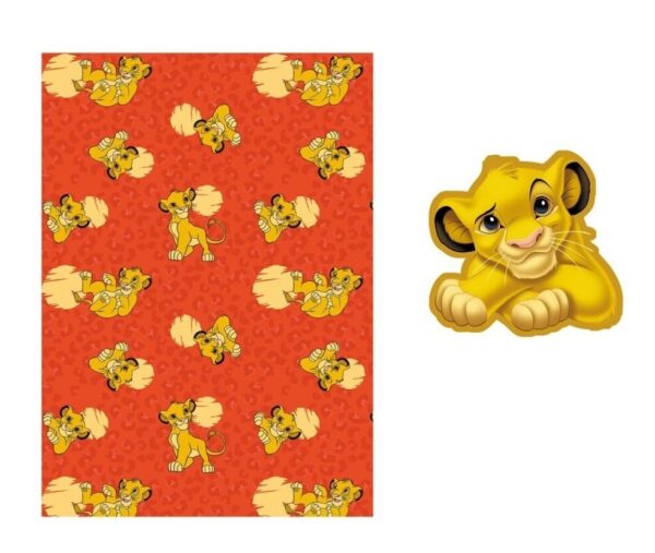 Disney The Lion King Simba Coral Blanket 100x140cm & Cushion