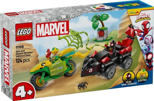 LEGO Marvel 11198 Spin and Electro Dinosaur Vehicle Chase