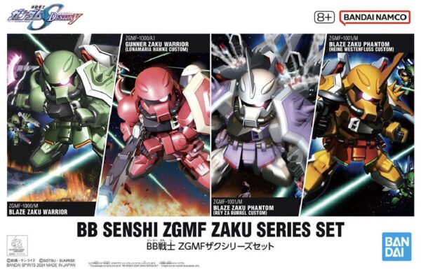 Gundam BB Senshi ZGMF Zaku Series Set Bandai Model Kit