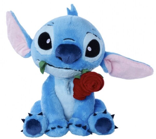 Disney Stitch Plush With Rose 25cm