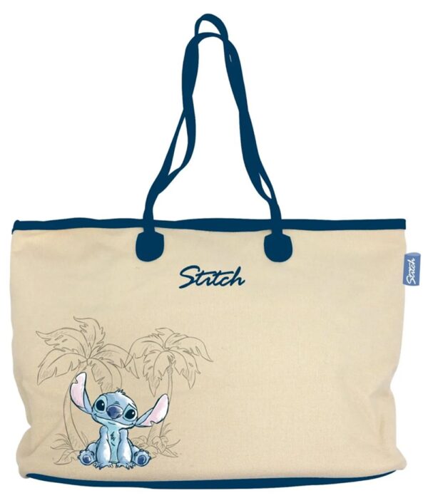 Disney Stitch Ohana & Blue Big Canvas Bag 37x27x16cm