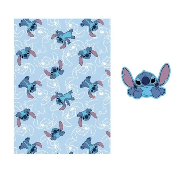 Disney Stitch Coral Blanket 100x140cm & Cushion
