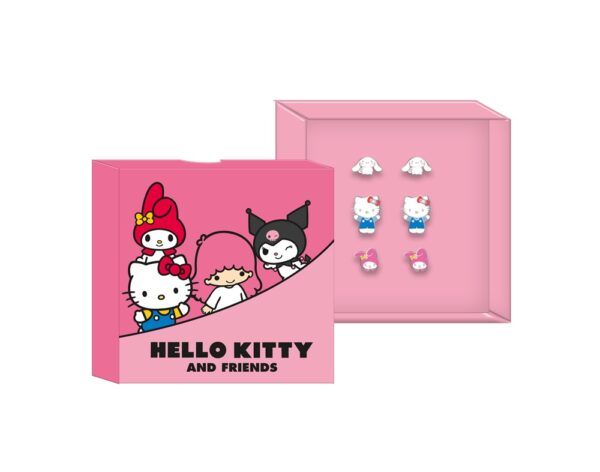 Hello Kitty & Friends 3 Pairs of Studs Earrings