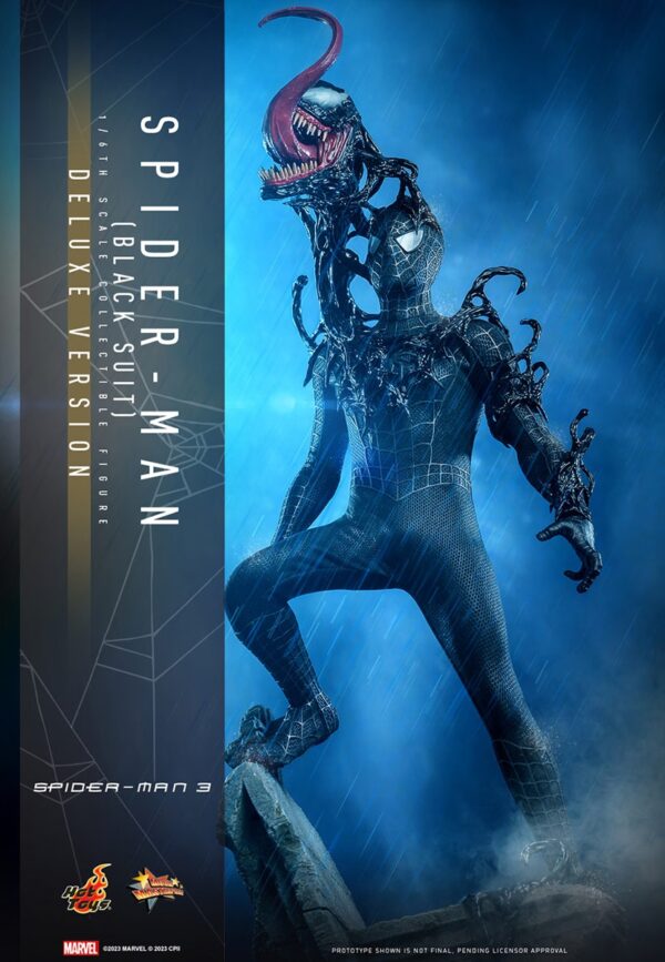 Marvel Spider-Man (Black Suit) (Deluxe Version) Sixth Scale Hot Toys Figure