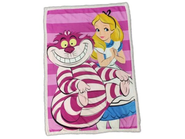 Disney Alice & Chesire Cat Premium Sherpa '100X150cm'