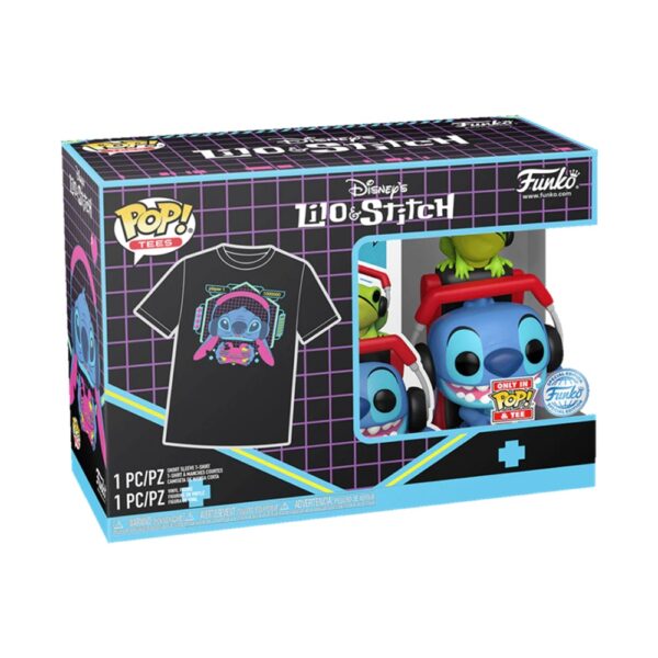 Funko Tee + POP Disney Stitch Gamer With Frog (L)