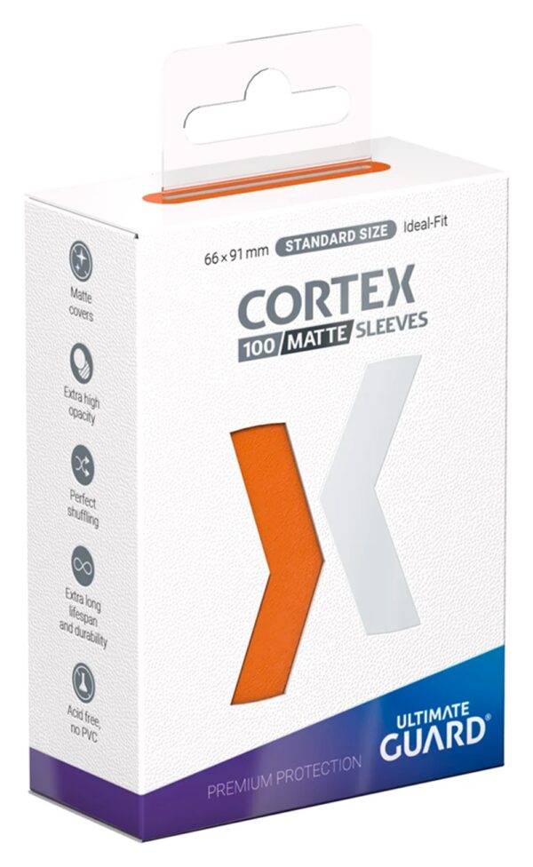 Ultimate Guard Orange Cortex Sleeves Matte Standard Size (100 Sleeves)