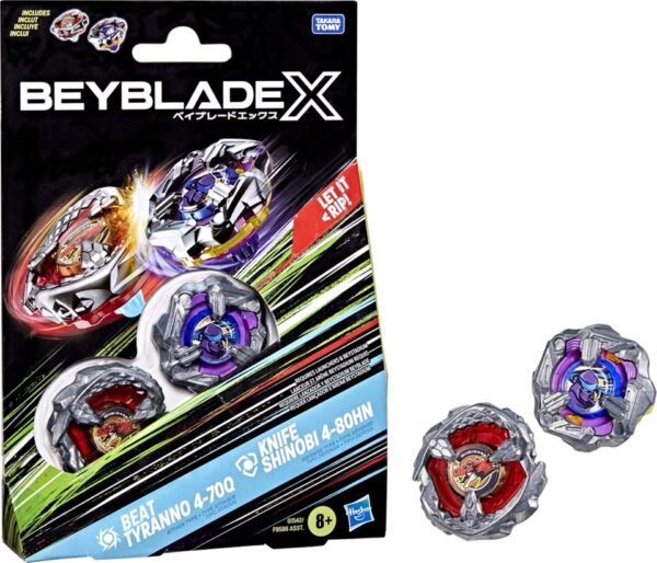 Beyblade X Multipack Beat Tyranno 4-70Q vs Knife Shinobi 4-80HN