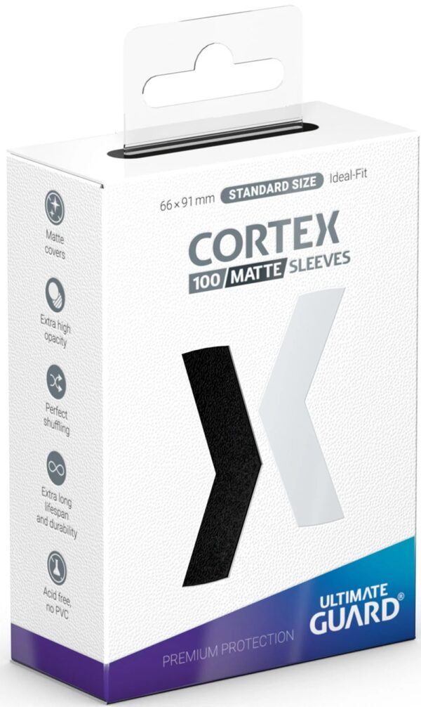 Ultimate Guard Black Cortex Sleeves Matte Standard Size (100 Sleeves)