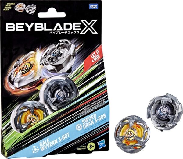 Beyblade X Multipack Gale Wyvern 3-60T vs Sword Dran 3-80B