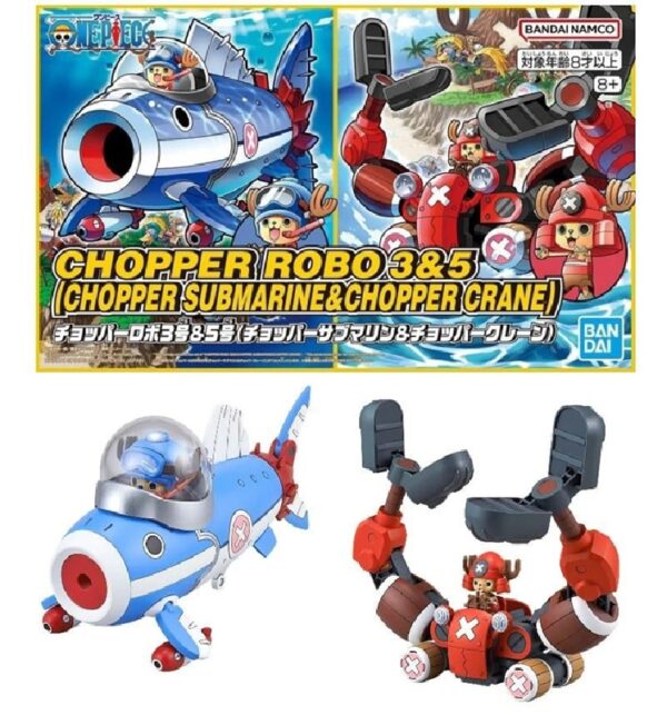 One Piece Chopper Robot 3&5 (Chopper Submarine & Crane) Bandai Model Kit