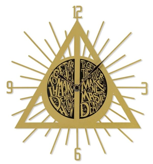 Harry Potter Deathly Hallows Metal Wall Clock