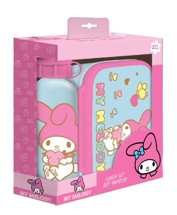 My Melody Set of Lunch Box & Allumium Bottle 500ml