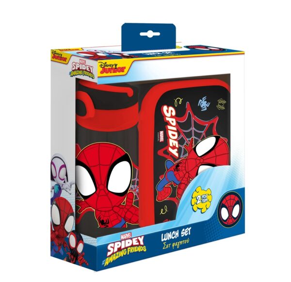 Marvel Spider-Man Set of Lunch Box & Plastic Bottle 500ml