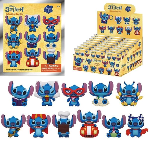 Disney Stitch Series 7 Mystery 3D Foam Bag Clip