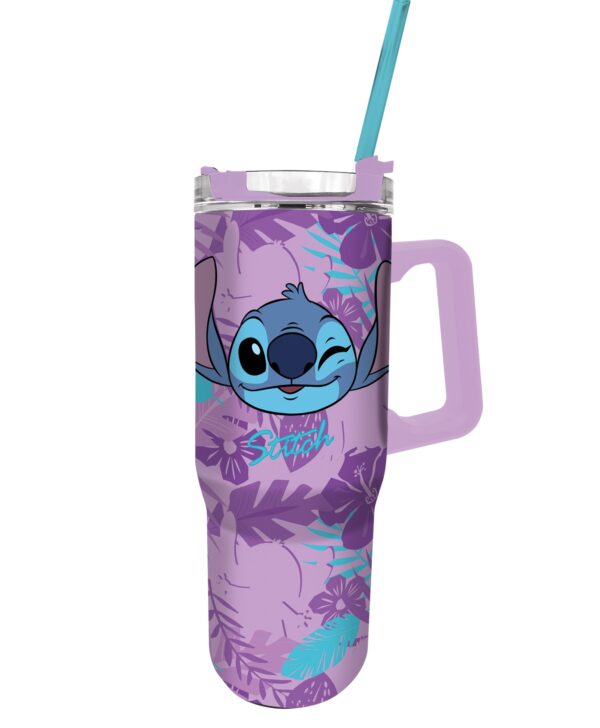 Disney Stitch Purple Flower Rambler XXL Mug