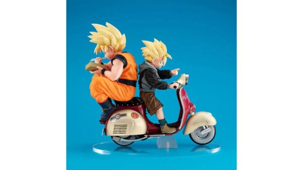 Dragon Ball Z Goku & Gohan Motorbike Desktop Real McCoy Megahouse Statue