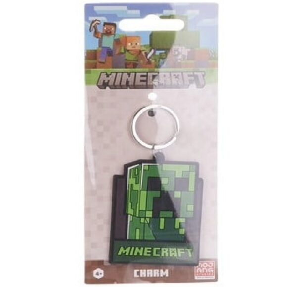 Minecraft Creeper Rubber Keychain