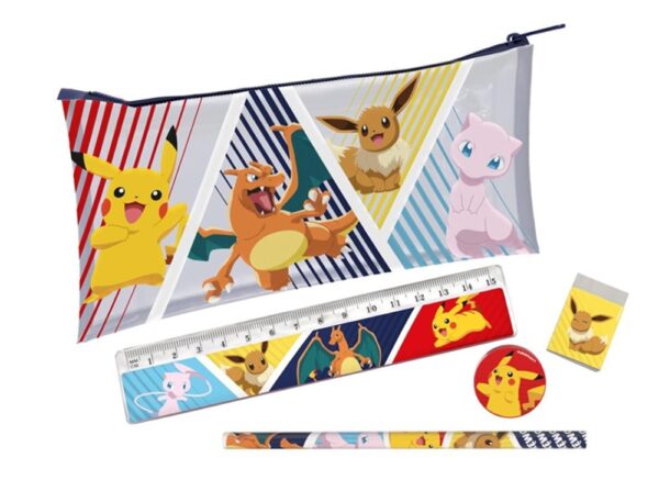 Pokemon Stationery Set with Pocket 5pc