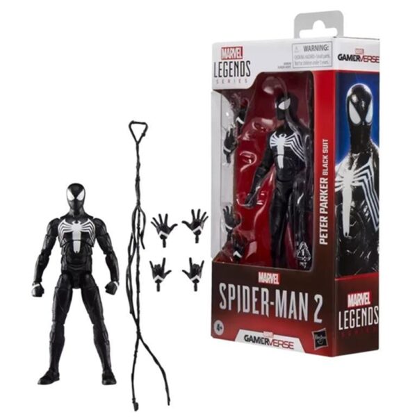 Marvel Spider-Man 2 Peter Parker Black Suit Marvel Legends Hasbro Figure