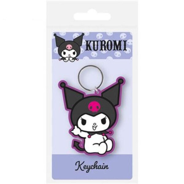 Kuromi Purple Rubber Keychain