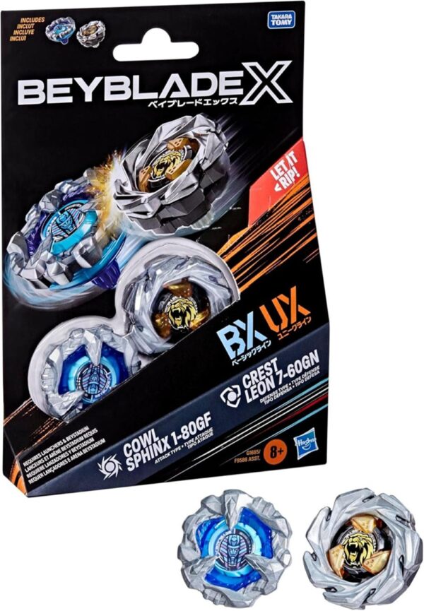 Beyblade X Cowl Sphinx 1-80GF & Crest Leon 7-60GN Dual Pack