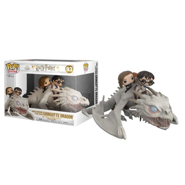 Funko POP! Harry Potter N° 93 - Harry, Hermione & Ron Riding Gringotts Dragon