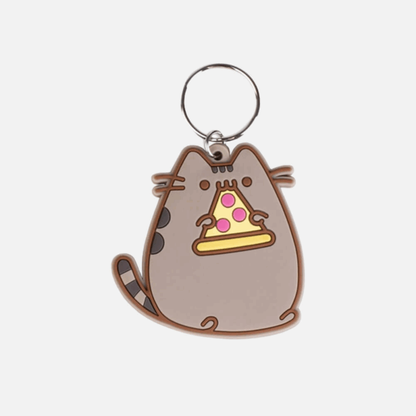 Pusheen With Pizza Keychain