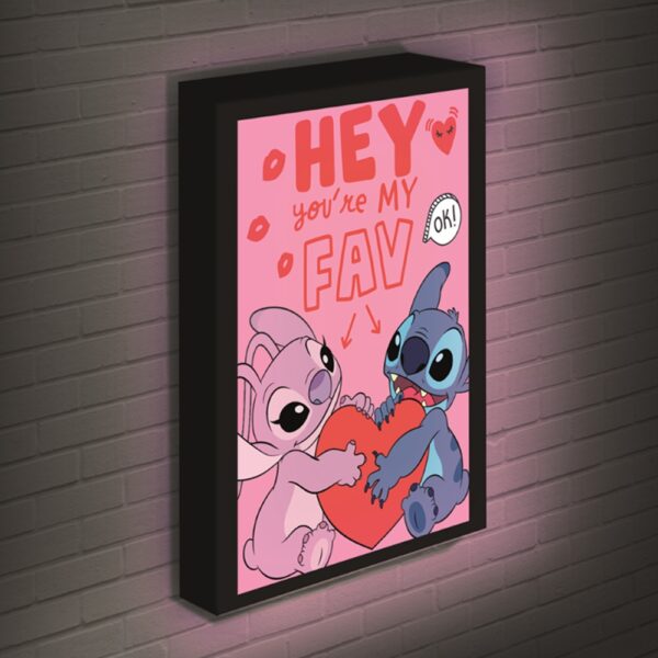 Disney Stitch & Angel Love Light Canvas 40x30cm
