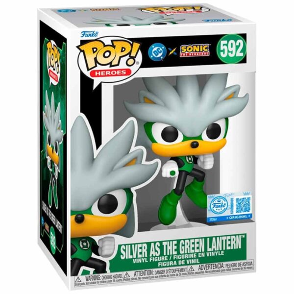 Funko POP! Sonic The Hedgehog N° 592 - Silver As The Green Lantern