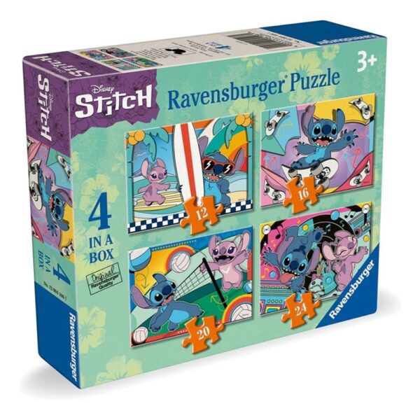 Disney Stitch & Angel 4 Puzzle 12/16/20/24 Pieces