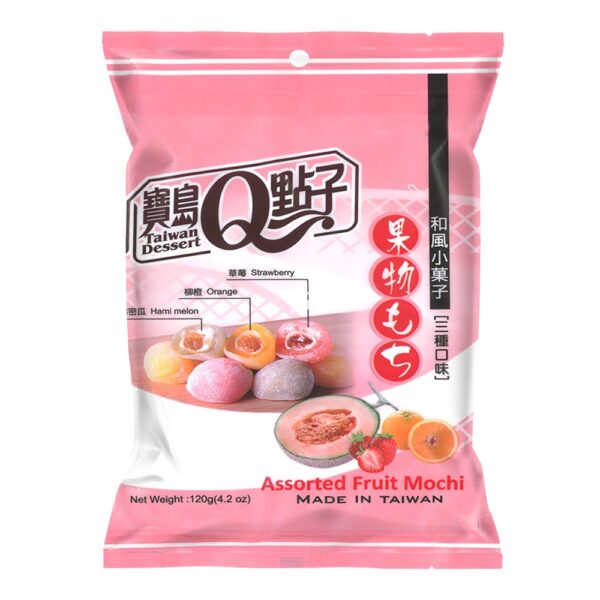 Q Assorted Fruit Mini Mochi 120g