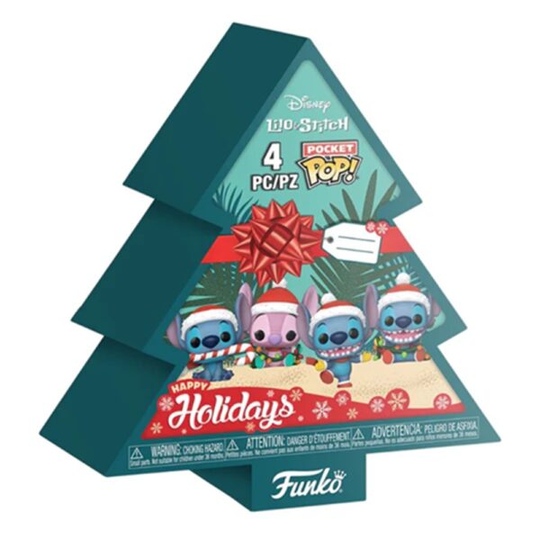 Pocket POP! Keychain Disney Holiday Tree - 4 Pack Stitch