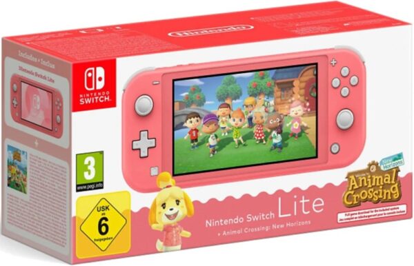 Nintendo Switch Lite + Animal Crossing New Horizon Coral
